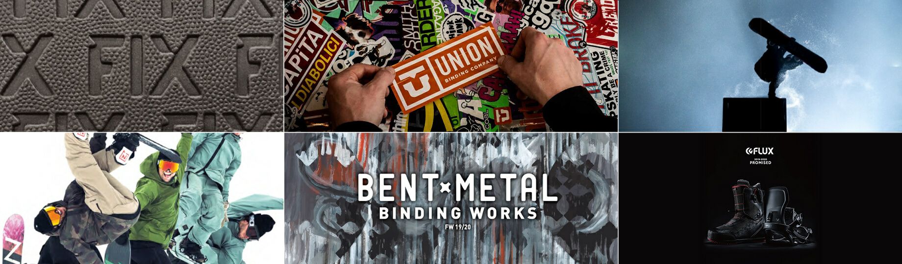 スノーボードビンディング ブランド FLUX FIX UNION BENTMETAL NITRO