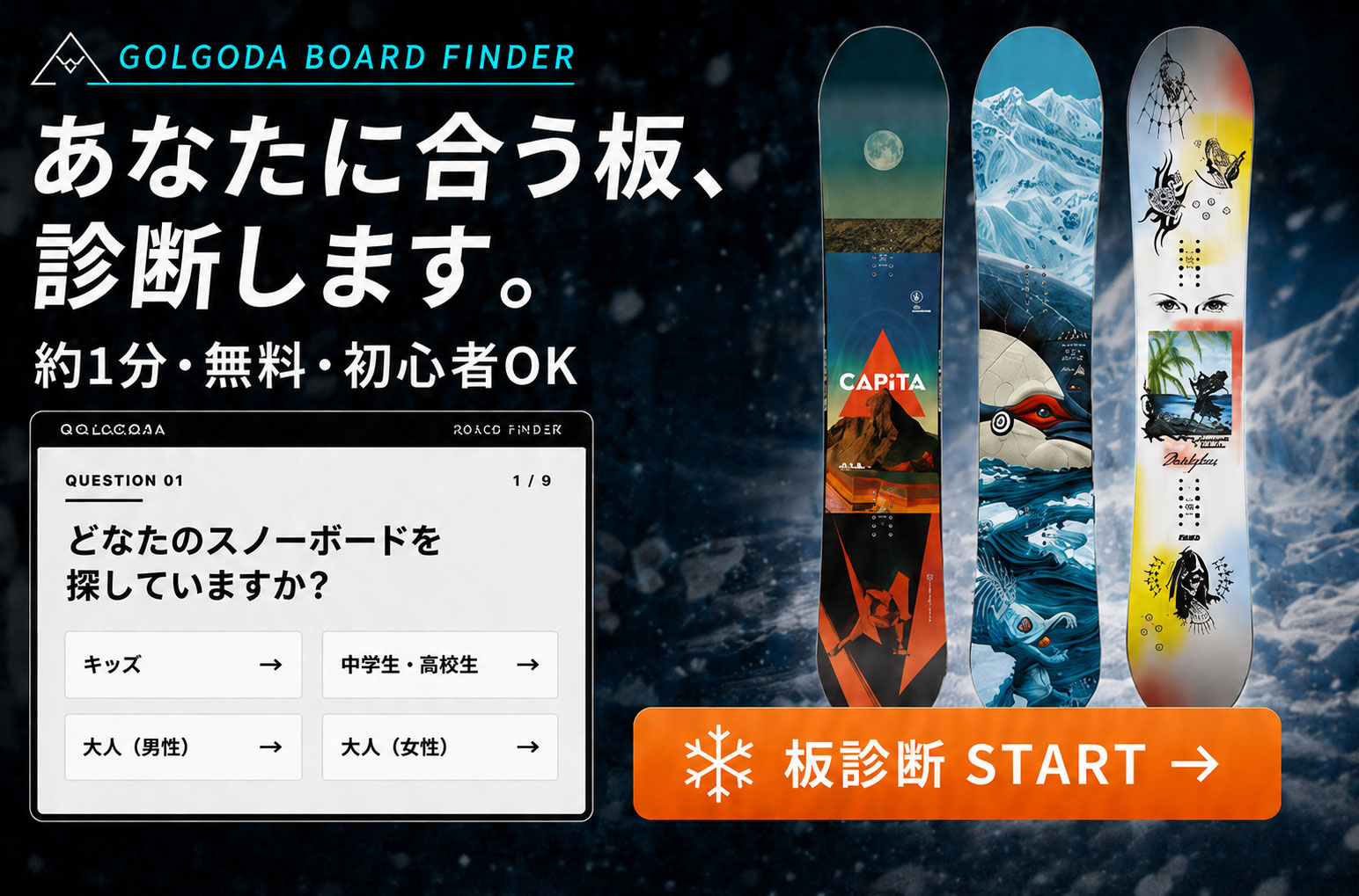 スノーボード専門店 GOLGODA（ゴルゴダ）｜あなたに合う板、診断します