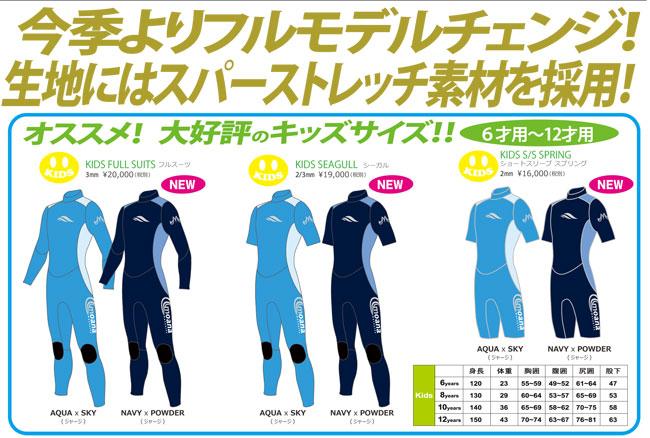 子供用 ウエット MOANA WET SUITS モアナウェットスーツ FULL