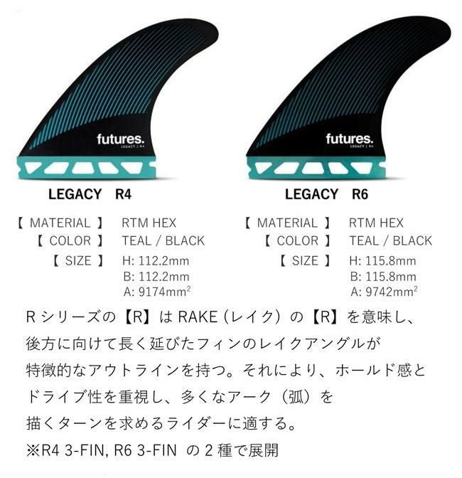 フューチャー フィン FUTURES FIN RTM HEX LEGACY R6 サーフィン 春夏