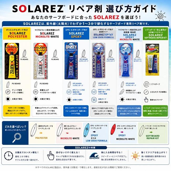 サーフボードリペア SOLAREZ ソーラーレズ MICROLITE-WHITE 2.0oz