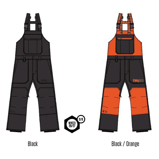 THIRTYTWO BASEMENT BIB 25-26 正規品 サーティーツー スノーボード