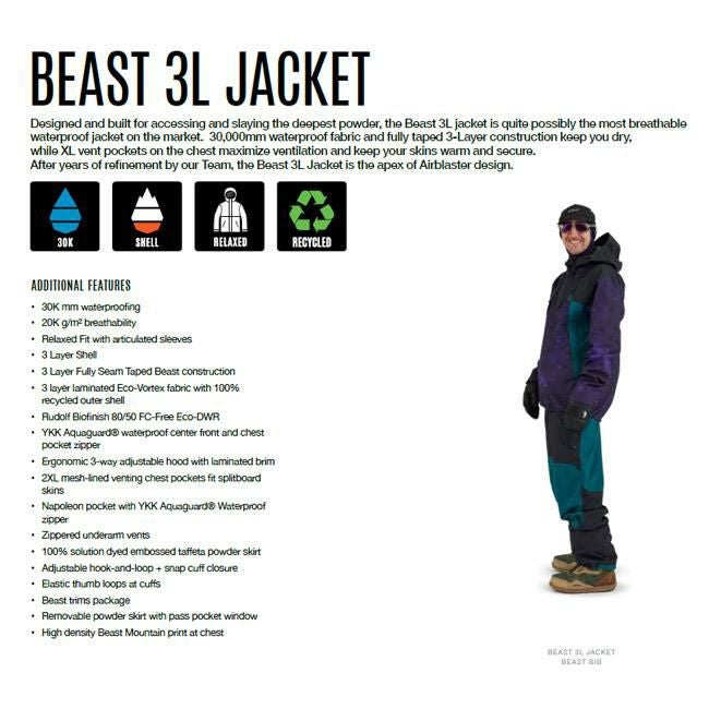 エアブラスター AIRBLASTER Beast 3L Jacket 24-25 ビースト 3LAYER