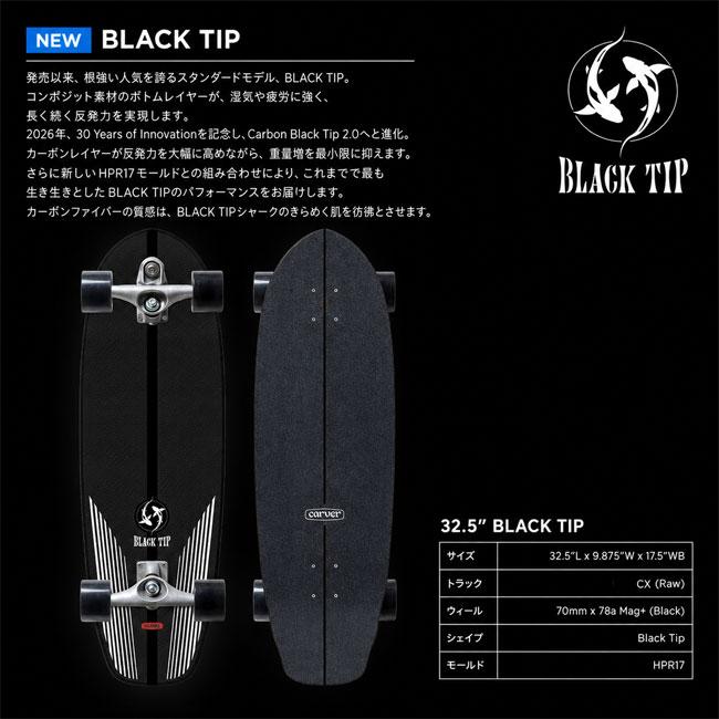 CARVER カーバー BLACK TIP CARBON 2.0 ブラックティップ 32.5インチ