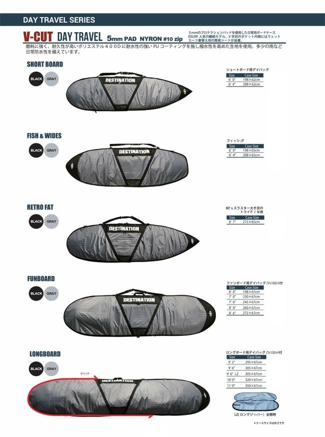 ボードケース DESTINATION LONG DAY BAG V-CUT 10'0 | GOLGODA
