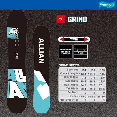 アライアン スノーボード ALLIAN GRIND 24-25 グラインド グラトリ 