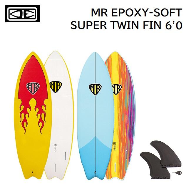 MR ソフトボード青 ツインフィン 【手渡限定】長6'0 浮41L ソフトボード OCEAN&EARTH MR EPOXY-SOFT SUPER TWIN FIN 6'0 41L