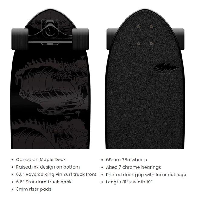 サーフスケート OBFIVE オービーファイブ BLACKER SURF SKATE 31inch