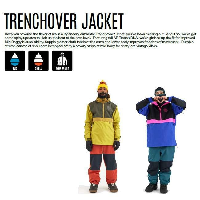 エアブラスター AIRBLASTER Trenchover Jacket トレンチオーバー