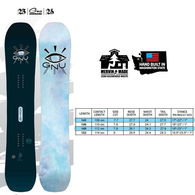 24-25 グヌー スノーボード GNU FROSTING レディース パウダー 初級者