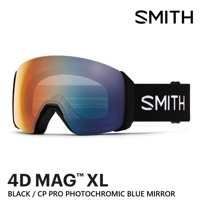 SMITH ゴーグル 4D MAG XL BLACK CP PRO PHOTOCHROMIC BLUE MIRROR 26