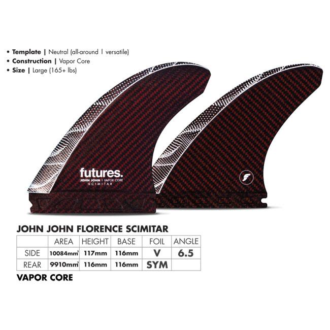 フューチャー フィン FUTURES FIN VAPOR CORE JJF SCIMITAR ジョン