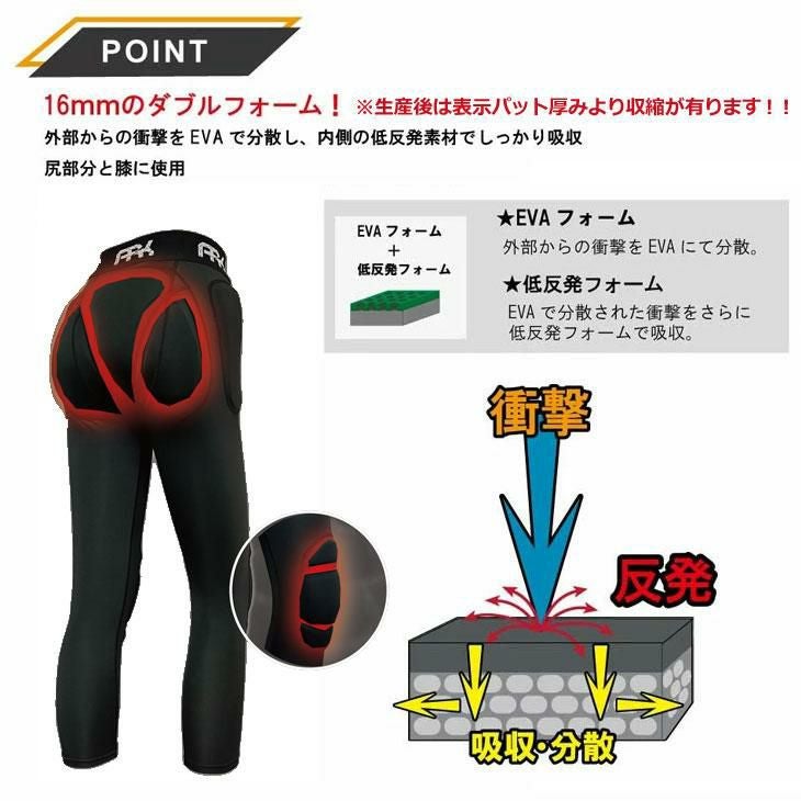 プロテクター ARK エーアールケー FS Hip Long ケツパッド お尻