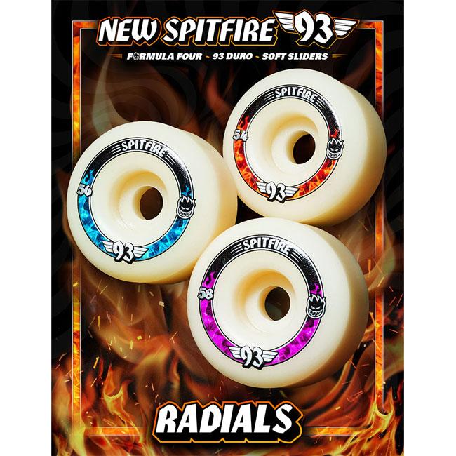 ウィール SPITFIRE FORMULA FOUR F4 93DURO 54mm SLIDERS RADIALS