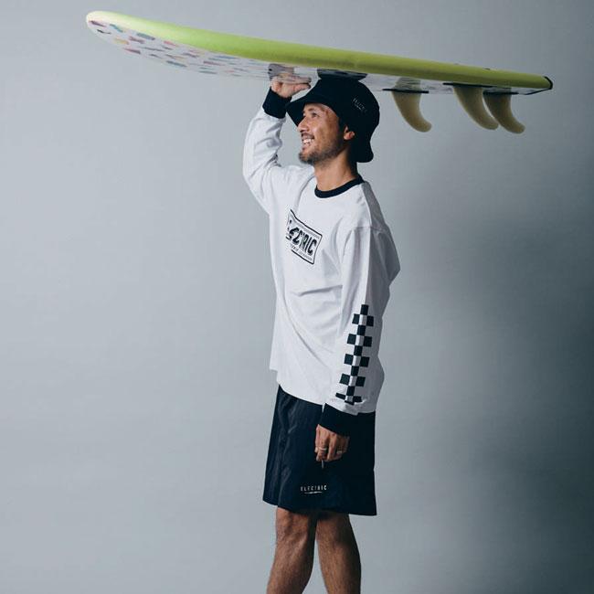 ドライロングスリーブTシャツ ELECTRIC エレクトリック CHECKER DRY L