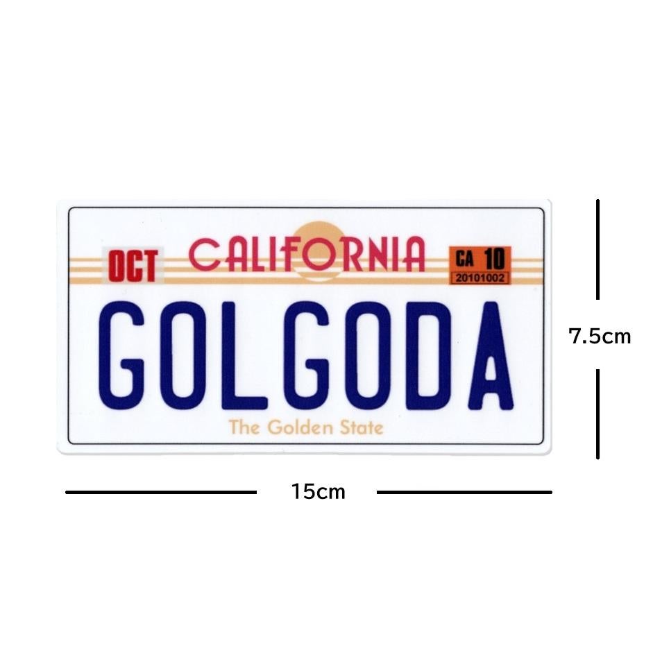 ステッカー GOLGODA California License Plate Sticker ゴルゴダ