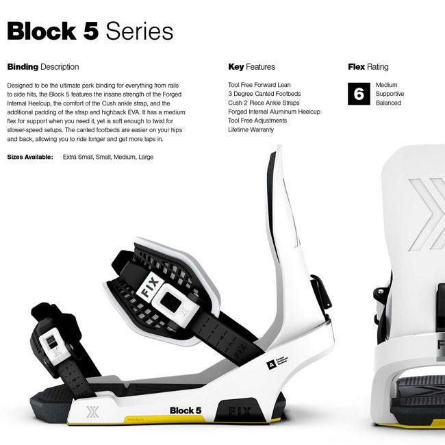 FIX ビンディング BINDING BLOCK5 25-26 バインディング スノーボード