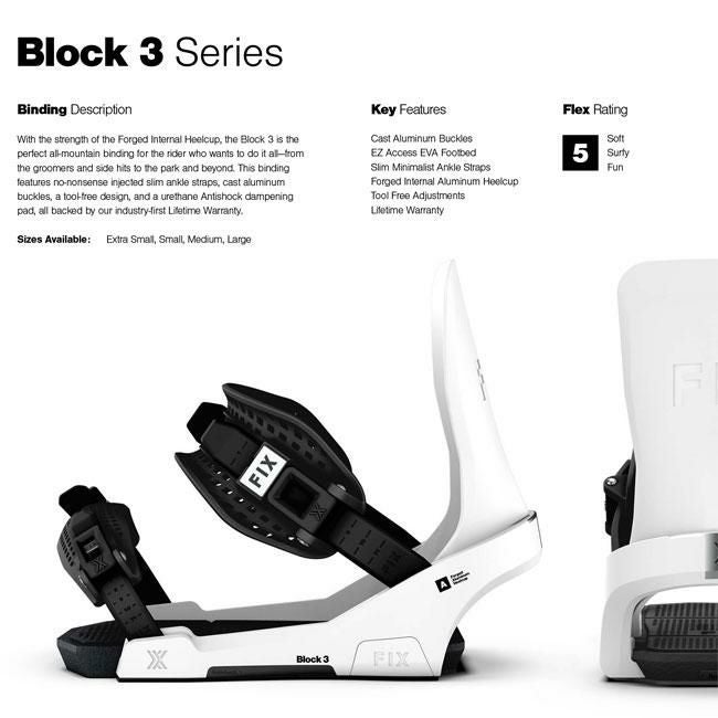 FIX ビンディング BINDING BLOCK3 25-26 バインディング スノーボード