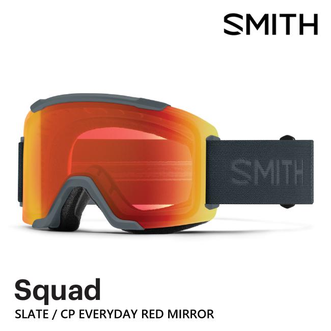 SMITH スミス ゴーグル SQUAD Slate CP EVERYDAY RED MIRROR 26-27