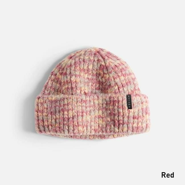 バレンシアガ　新品未使用　ビーニー ロゴ入りニット帽　ピンク　スノボにも　秋冬 ビーニー AUTUMN オータム Marble Knit Beanie 25-26 マーブルニット
