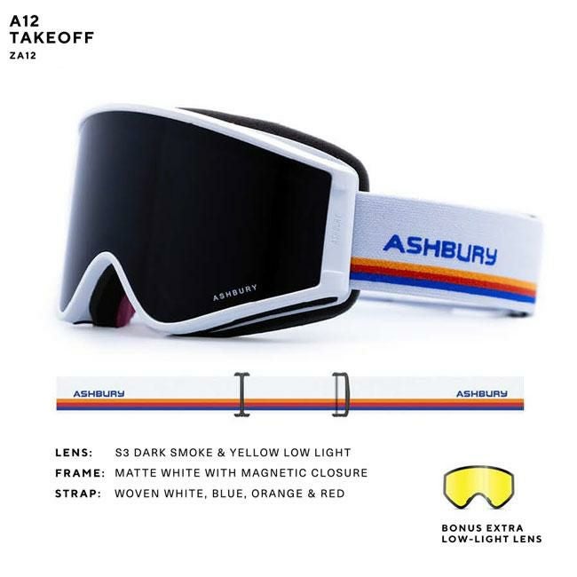 ASHBURY アシュベリー A12 TAKEOFF ゴーグル 25-26 メンズ レディース