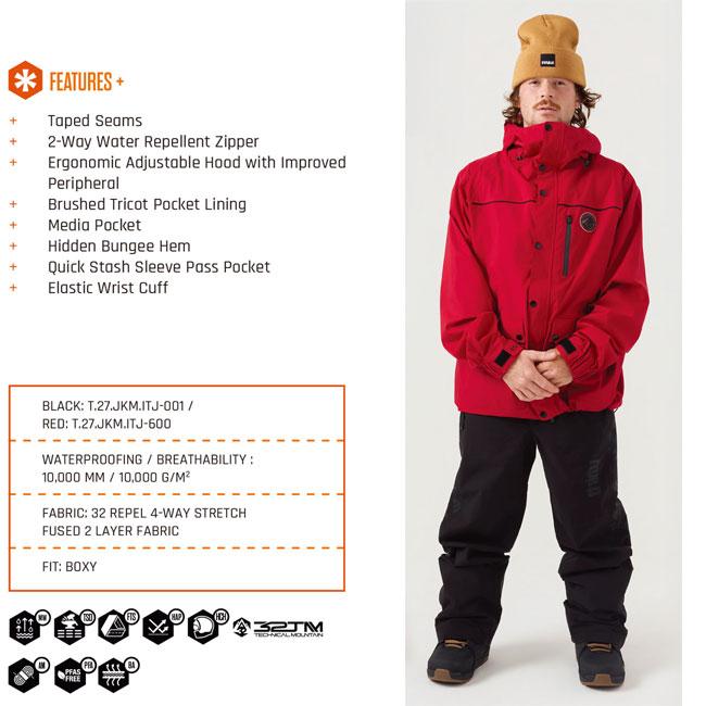 予約 サーティーツー THIRTYTWO INTROVERT JACKET イントロバート