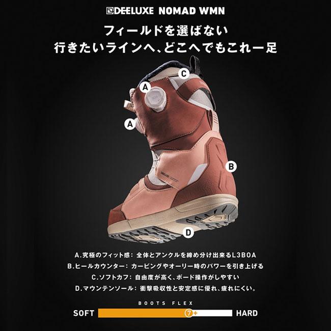予約 ディーラックス DEELUXE DNA PRO WMN S3F BOA レディース 26-27