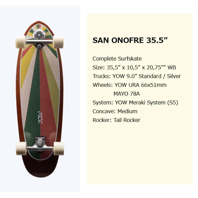 YOW サーフスケート San Onofre 35.5 2026 ヤウ サンオノフレ ミッド