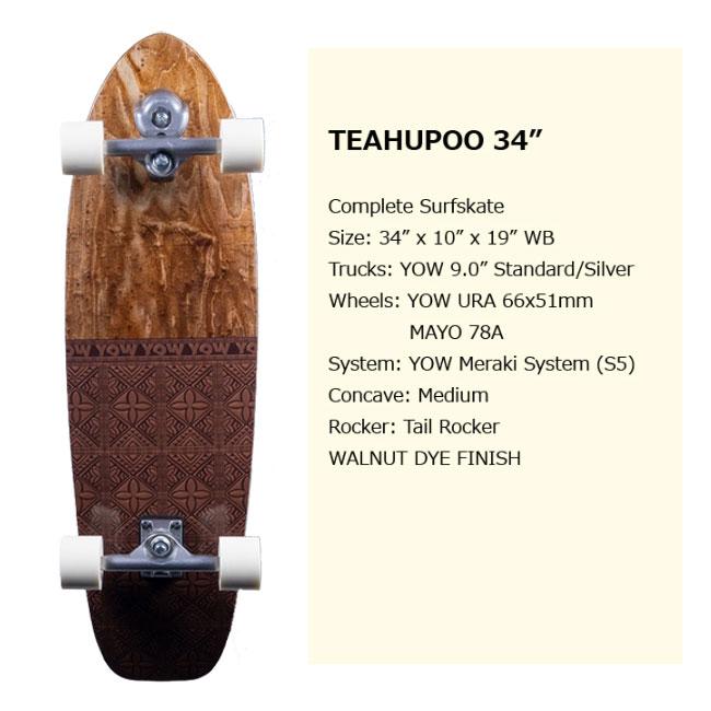 YOW サーフスケート TEAHUPOO 34 2026 ヤウ チョープー サーフィン 陸
