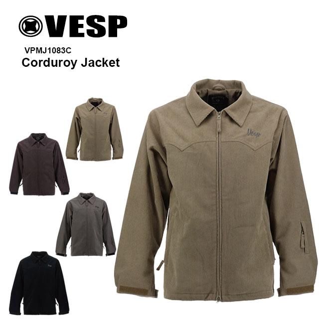 vesp コーデュロイ襟付きスノーボードウェア Mサイズ インク 予約 VESP スノーボード ウェア ジャケット Corduroy Jacket VPMJ1083C