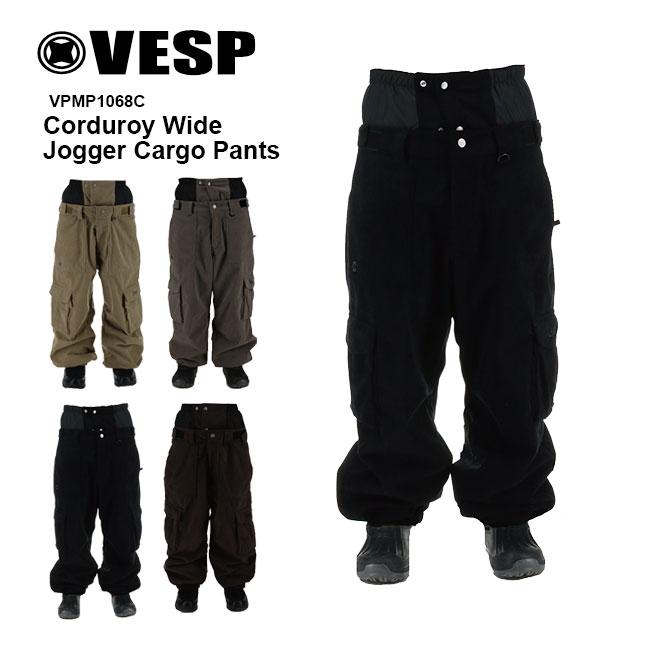 予約 VESP スノーボード ウェア パンツ Corduroy Wide Jogger Cargo