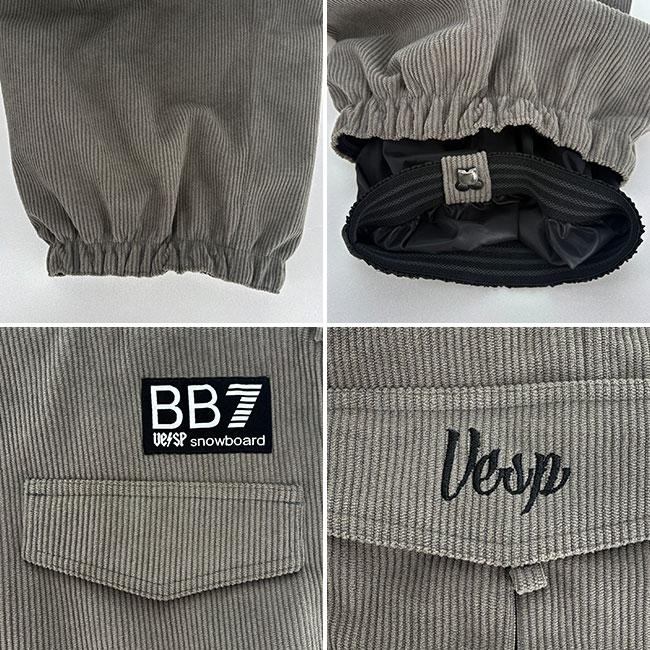 予約 VESP スノーボード ウェア パンツ Corduroy Wide Jogger Cargo