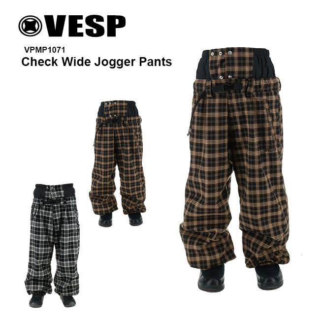 予約 VESP スノーボード ウェア パンツ Check Wide Jogger Pants