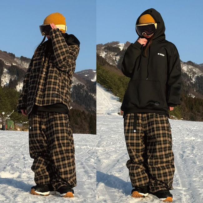 予約 VESP スノーボード ウェア パンツ Check Wide Jogger Pants