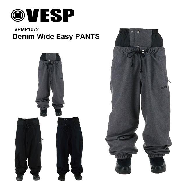 VESP スノボウェア パンツ Mサイズ 予約 VESP スノーボード ウェア パンツ Denim Wide Easy PANTS