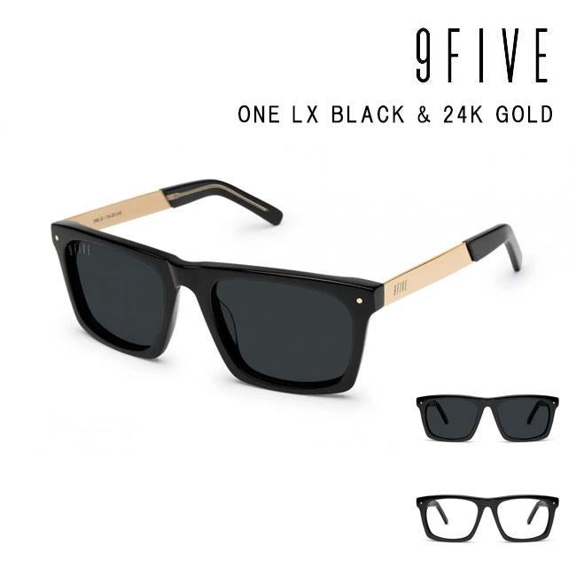 9FIVE サングラス ONE LX Black & 24k Gold メンズ レディース ナイン