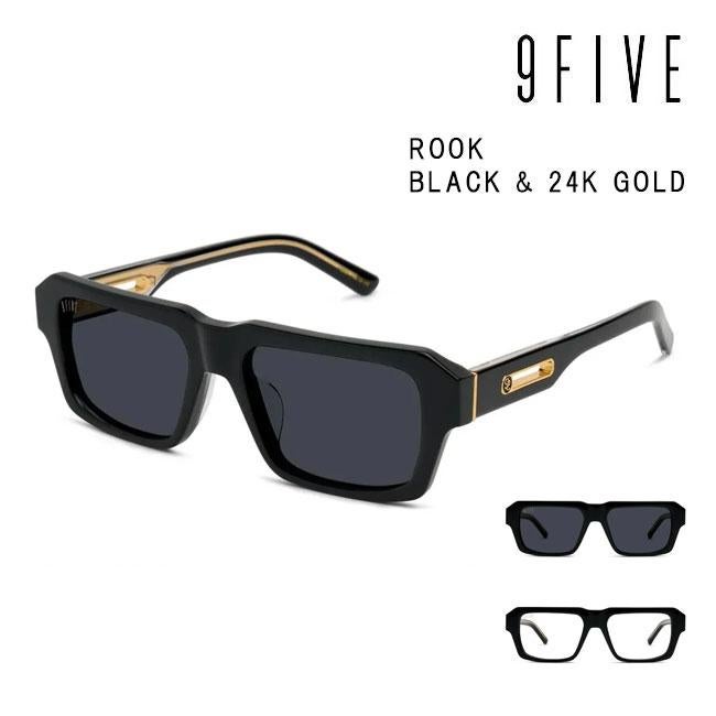 9FIVE サングラス ROOK Black & 24k Gold メンズ レディース ナイン