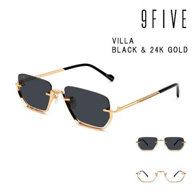 9FIVE サングラス VILLA Black & 24k Gold メンズ レディース ナイン 