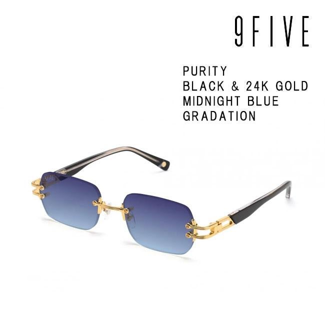 9FIVE サングラス PURITY Black & 24k Gold メンズ レディース ナイン