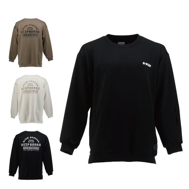 予約 VESP スノーボード ウェア クルーネック Back Print Stretch Crew