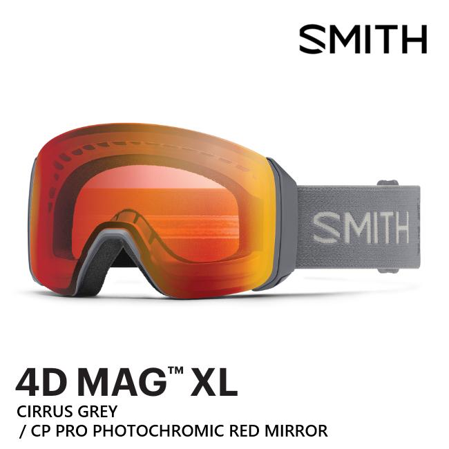SMITH ゴーグル 4D MAG XL Cirrus Grey CP PRO PHOTOCHROMIC RED