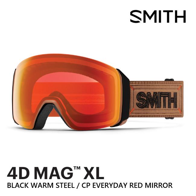 SMITH ゴーグル 4D MAG XL Black Warm Steel CP EVERYDAY RED MIRRORR