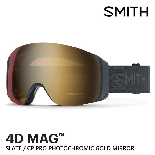 SMITH ゴーグル 4D MAG Slate CP PRO PHOTOCHROMIC GOLD MIRROR 26-27