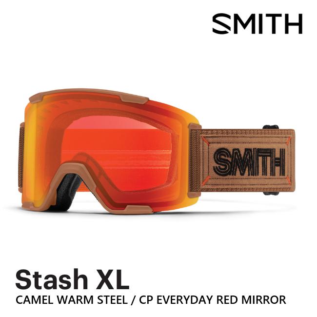 SMITH スミス ゴーグル STASH XL Camel Warm Steel CP EVERYDAY RED