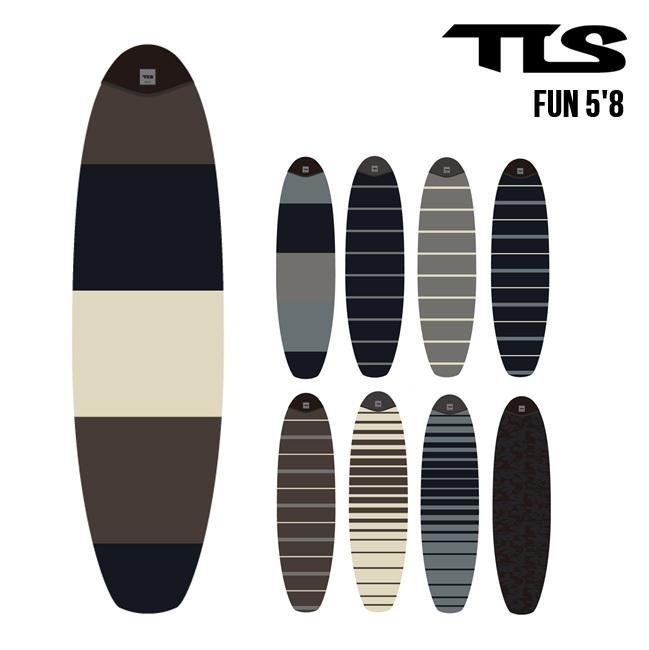 TLS サーフボードケース ダークブルー FRAGILE サーフボード ニットケース TOOLS TLS ツールス KNIT CASE Fun 5'8